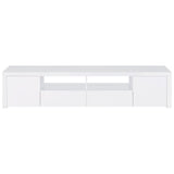 Jude 2-door Engineered Wood 79-inch TV Stand High Gloss White