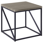 Birdie Square Engineered Wood End Table Sonoma Grey
