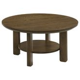 Ottowa 36-inch Round Wood Cocktail Coffee Table Brown
