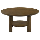 Ottowa 36-inch Round Wood Cocktail Coffee Table Brown