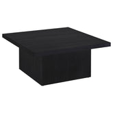 Devar Square Engineered Wood Cocktail Coffee Table Black
