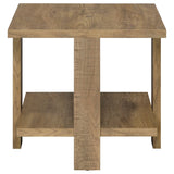 Dawn Square Engineered Wood End Table Mango Brown