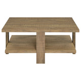 Dawn Square Engineered Wood Coffee Table Mango Brown