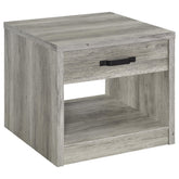 Felix 1-drawer Engineered Wood Side End Table Grey Driftwood