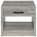 Felix 1-drawer Engineered Wood Side End Table Grey Driftwood