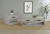 Felix Coffee and End Table Set Grey Driftwood