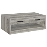 Felix 2-drawer Engineered Wood Coffee Table Grey Driftwood