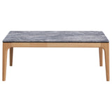 Polaris Rectangular SmartTop Coffee Table Grey and Light Oak