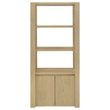 Laurelton 3-shelf Media Tower Tall Pier Cabinet Light Oak