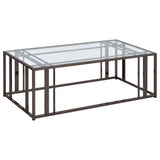 Adri Rectangular Glass Top Coffee Table