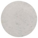 Astoria Round Genuine Marble Side End Table White