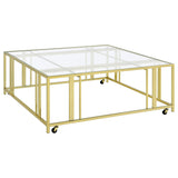 Adri Rectangular Glass Top Coffee Table