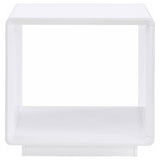 Paseo Square End Side Table White High Gloss