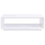 Paseo Rectangular Cocktail Coffee Table White High Gloss