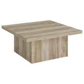 Devar Square Engineered Wood Coffee Table Distressed Pine