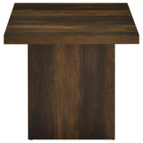 Devar Square Engineered Wood Side End Table Dark Pine