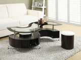 Buckley Coffee Table and Stools Set Cappuccino