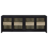 Denison 79-inch 4-door TV Stand Media Console Black