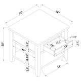 Bradford 1-drawer Square Wood End Table Walnut