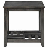 Cliffview 1-shelf Square Wood Side End Table Grey