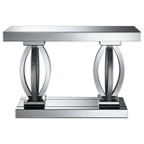 Amalia Mirrored Acrylic Entryway Sofa Console Table Silver