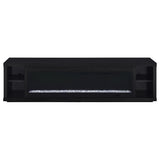 Deiter 79-inch TV Stand Fireplace Media Console Black