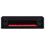 Deiter 79-inch TV Stand Fireplace Media Console Black
