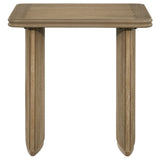 Adina Square Wood Side End Table Distressed Light Brown