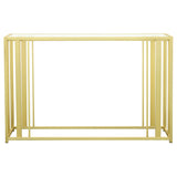 Adri Glass Top Entryway Sofa Console Table Matte Brass