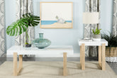 Pala Coffee and End Table Set White High Gloss