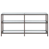 Kate 55-inch 2-shelf Console Bookcases Black Nickel
