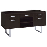 Lawtey 5-drawer Home Office Storage Credenza Cappuccino