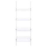 Amaturo 72-inch 4-shelf Acrylic Ladder Bookshelf Clear