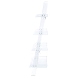 Amaturo 72-inch 4-shelf Acrylic Ladder Bookshelf Clear
