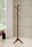 Devlin 6 Hook Freestanding Wood Coat Rack Hat Hanger Grey