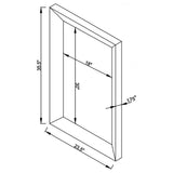 Pinciotti 36 x 24 Inch Beveled Frame Wall Mirror Silver