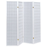 Roberto 4-Panel Room Divider Folding Shoji Screen Black