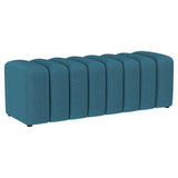 Summer Fabric Upholstered Tufted Accent Bench Charcoal