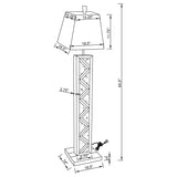 Carmen 65-inch Empire Mirrored Acrylic Floor Lamp Silver