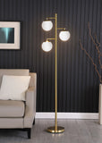Sena 66-inch Spherical Bulb Tree Metal Floor Lamp Gold