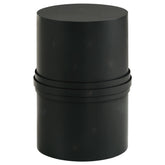 Bryce Round Metal Accent Side Table Rustic Black