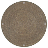 Halden Round Woven Seagrass Accent Side Table Light Brown