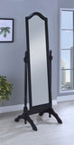 Cabot Wood Adjustable Length Cheval Mirror Black