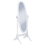 Foyet Wood Adjustable Length Cheval Mirror Black