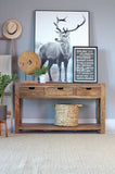 Esther 3-drawer Wood Console Table Natural Sheesham