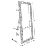 Mckay 24 x 63 Inch Acrylic Frame Standing Mirror Smokey Grey
