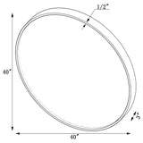 O'Malley 40 x 40 Inch Round Framed Wall Mirror Brass