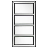 Oriel 24 x 47 Inch Rectangular 3-Shelf Wall Mirror Silver