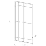 Annetta 24 x 52 Inch Window Pane Floor or Wall Mirror Black