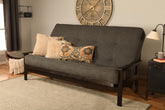 #6000 276 Coil Hinged Queen-size Futon Mattress in Linen Charcoal